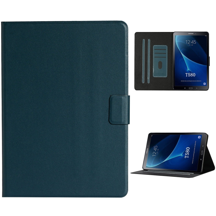 For Samsung Galaxy Tab A 10.1 T580/T585 (2016) Solid Color Horizontal Flip Leather Case with Card Slots & Holder & Sleep / Wake-up Function