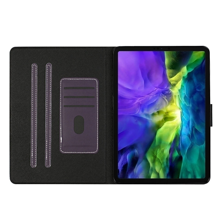 For iPad Pro 11 (2020) Solid Color Horizontal Flip Leather Tablet Case with Card Slots & Holder & Sleep / Wake-up Function
