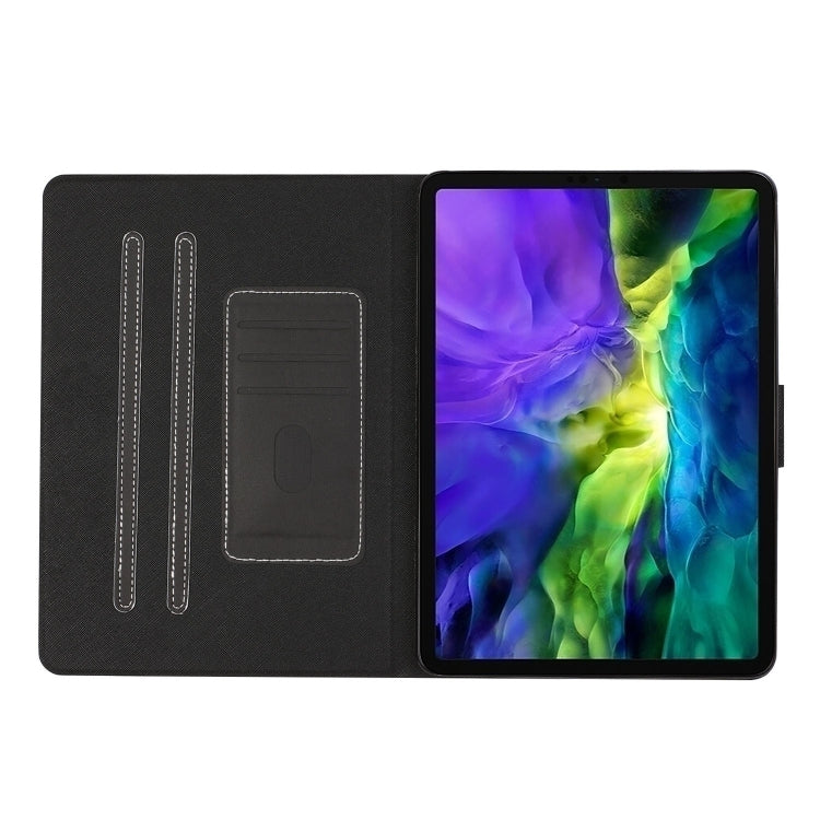 For iPad Pro 11 (2020) Solid Color Horizontal Flip Leather Tablet Case with Card Slots & Holder & Sleep / Wake-up Function