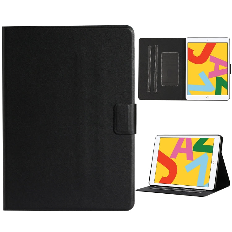 For iPad 10.2 Solid Color Horizontal Flip Leather Case with Card Slots & Holder & Sleep / Wake-up Function