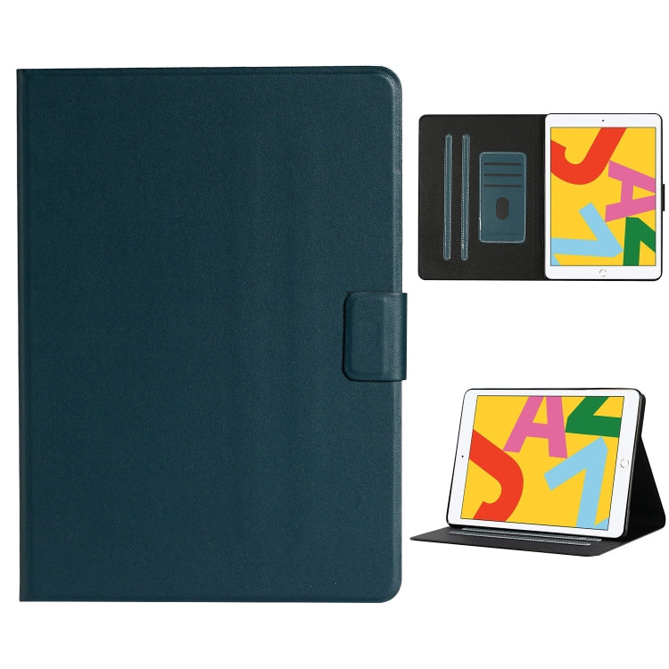 For iPad 10.2 Solid Color Horizontal Flip Leather Case with Card Slots & Holder & Sleep / Wake-up Function