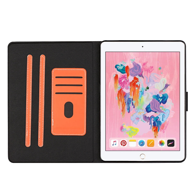 For iPad 9.7 (2017/2018) & Air 2 & Air Solid Color Horizontal Flip Leather Case with Card Slots & Holder & Sleep / Wake-up Function