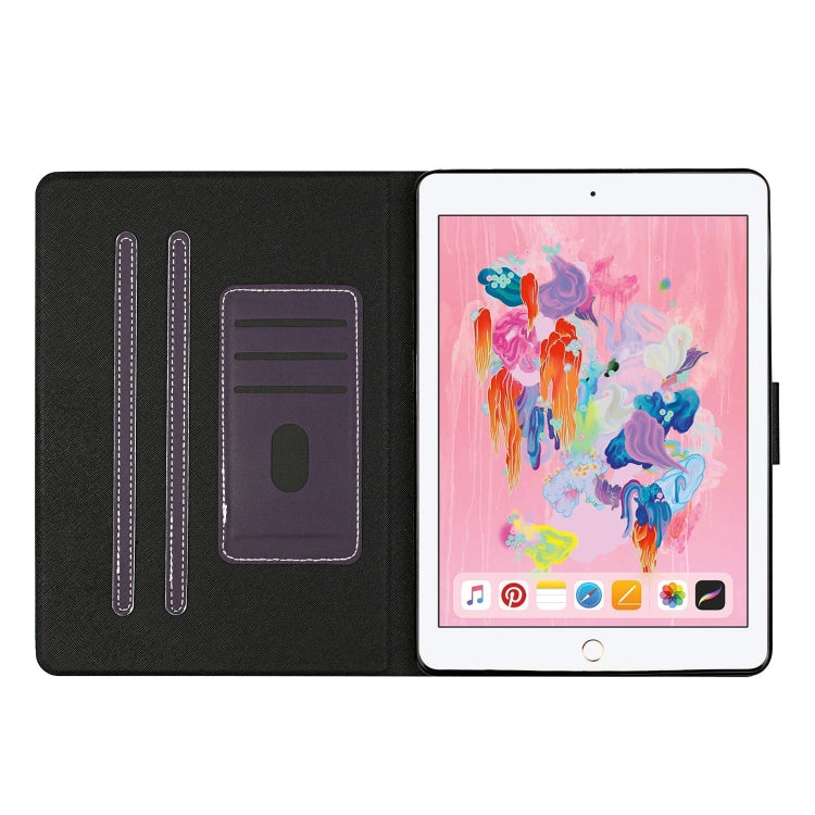 For iPad 9.7 (2017/2018) & Air 2 & Air Solid Color Horizontal Flip Leather Case with Card Slots & Holder & Sleep / Wake-up Function