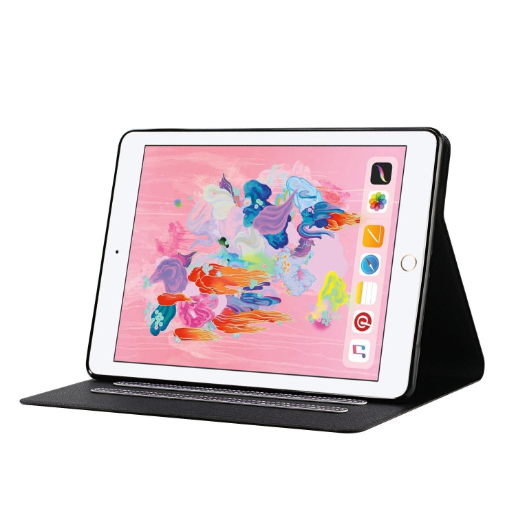 For iPad 9.7 (2017/2018) & Air 2 & Air Solid Color Horizontal Flip Leather Case with Card Slots & Holder & Sleep / Wake-up Function