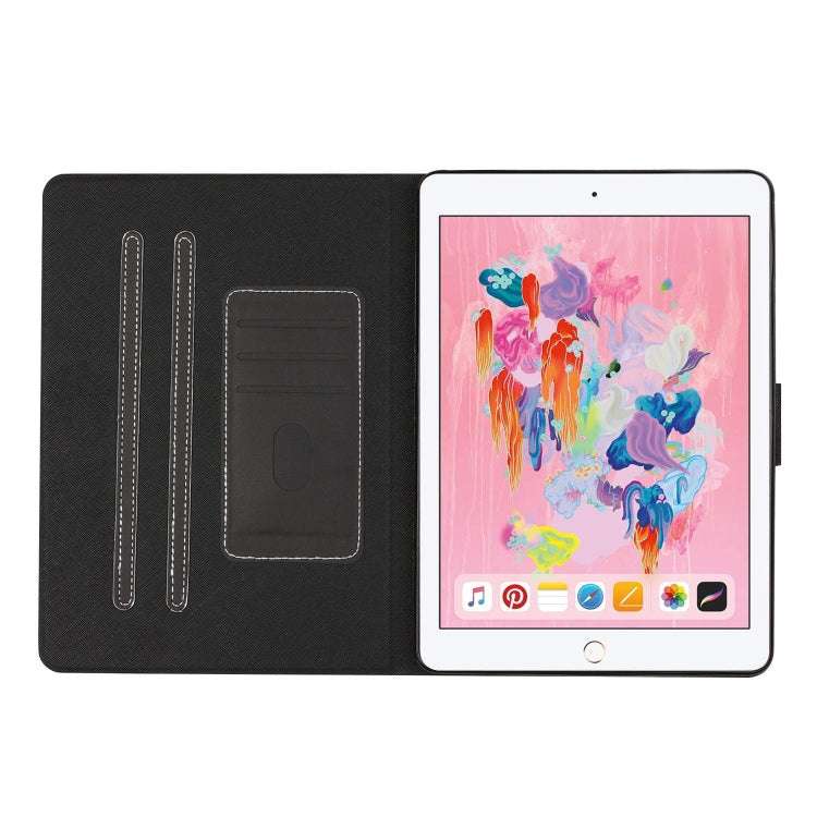 For iPad 9.7 (2017/2018) & Air 2 & Air Solid Color Horizontal Flip Leather Case with Card Slots & Holder & Sleep / Wake-up Function