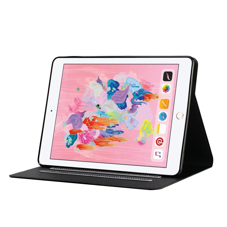 For iPad 9.7 (2017/2018) & Air 2 & Air Solid Color Horizontal Flip Leather Case with Card Slots & Holder & Sleep / Wake-up Function