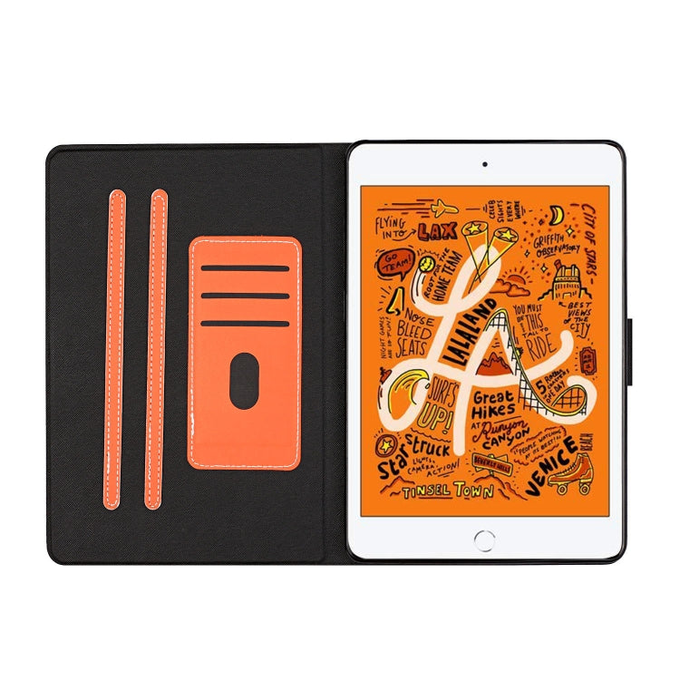 For iPad Mini 2019/ 4 /3 / 2/ 1 Solid Color Horizontal Flip Leather Case with Card Slots & Holder & Sleep / Wake-up Function