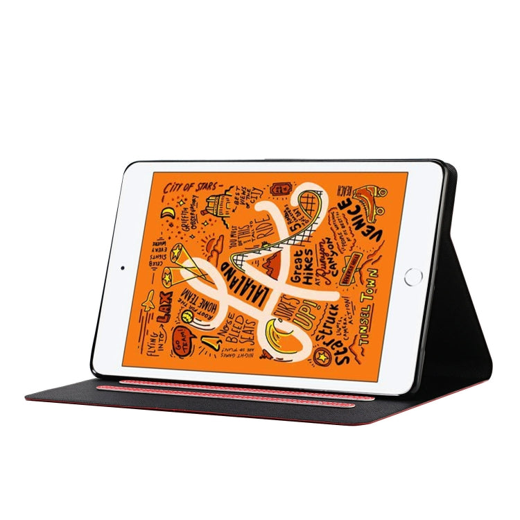 For iPad Mini 2019/ 4 /3 / 2/ 1 Solid Color Horizontal Flip Leather Case with Card Slots & Holder & Sleep / Wake-up Function