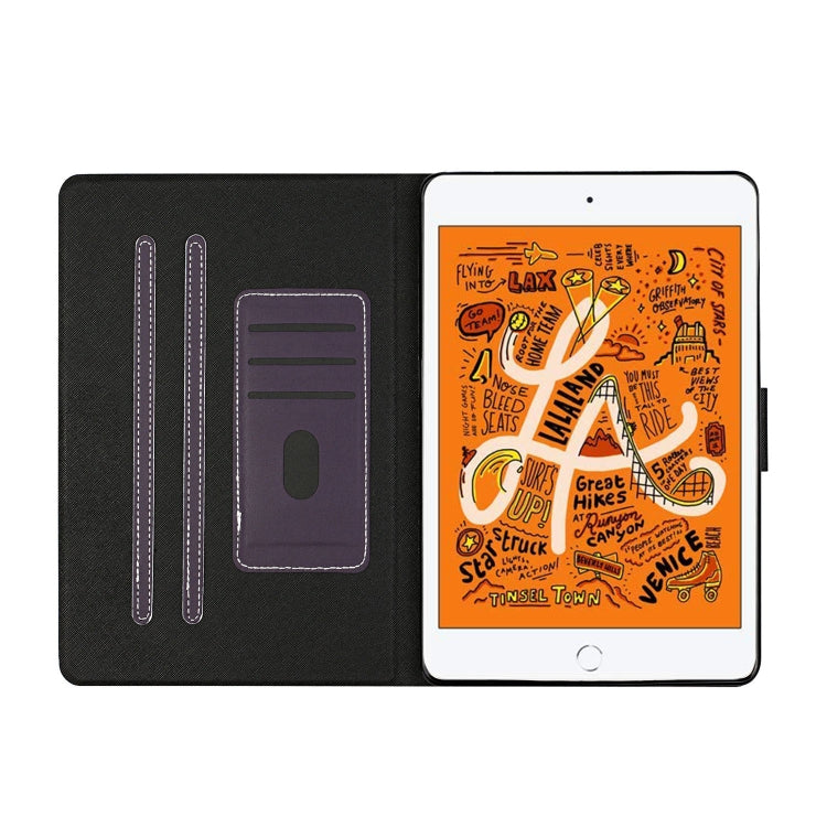For iPad Mini 2019/ 4 /3 / 2/ 1 Solid Color Horizontal Flip Leather Case with Card Slots & Holder & Sleep / Wake-up Function