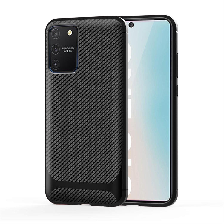 For Samsung Galaxy M60s / A81 / Note 10 Lite Carbon Fiber Texture Shockproof TPU Protective Case