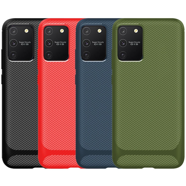 For Samsung Galaxy M60s / A81 / Note 10 Lite Carbon Fiber Texture Shockproof TPU Protective Case