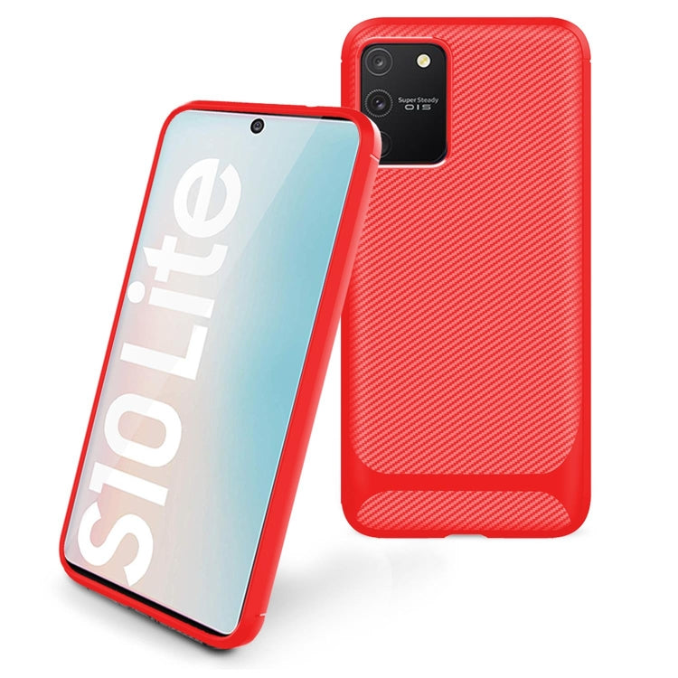For Samsung Galaxy M60s / A81 / Note 10 Lite Carbon Fiber Texture Shockproof TPU Protective Case