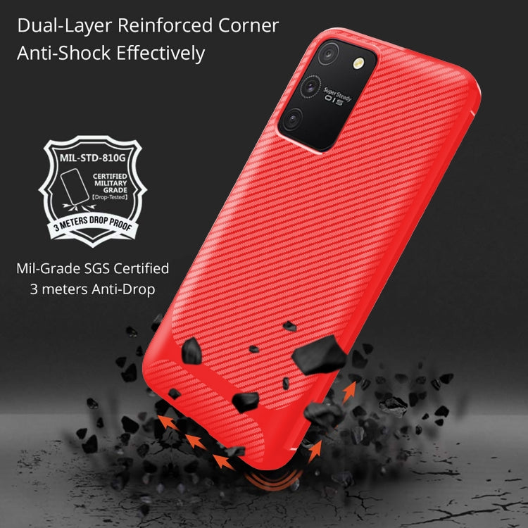 For Samsung Galaxy M60s / A81 / Note 10 Lite Carbon Fiber Texture Shockproof TPU Protective Case