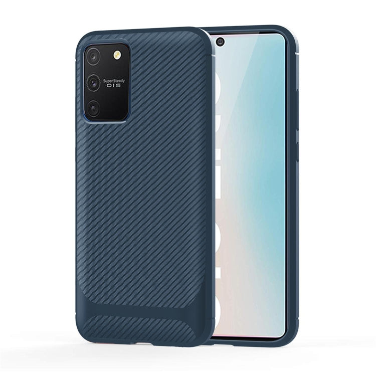 For Samsung Galaxy M60s / A81 / Note 10 Lite Carbon Fiber Texture Shockproof TPU Protective Case
