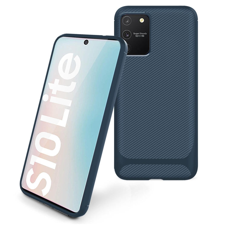 For Samsung Galaxy M60s / A81 / Note 10 Lite Carbon Fiber Texture Shockproof TPU Protective Case