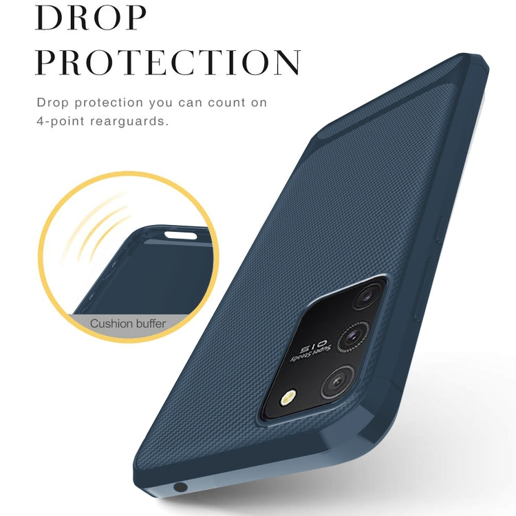 For Samsung Galaxy M60s / A81 / Note 10 Lite Carbon Fiber Texture Shockproof TPU Protective Case