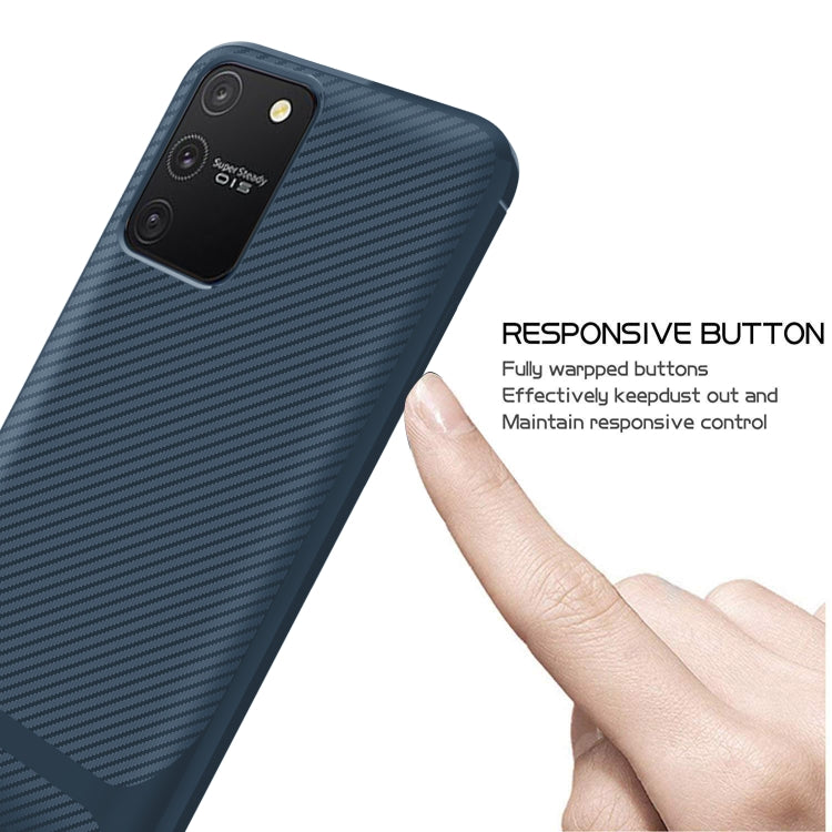 For Samsung Galaxy M60s / A81 / Note 10 Lite Carbon Fiber Texture Shockproof TPU Protective Case