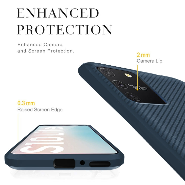 For Samsung Galaxy M60s / A81 / Note 10 Lite Carbon Fiber Texture Shockproof TPU Protective Case