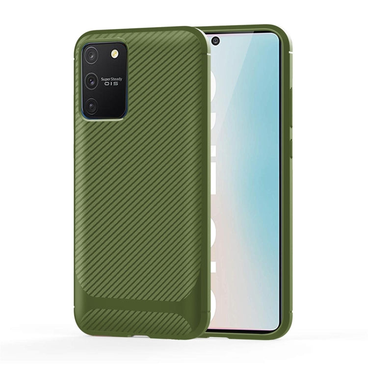 For Samsung Galaxy M60s / A81 / Note 10 Lite Carbon Fiber Texture Shockproof TPU Protective Case