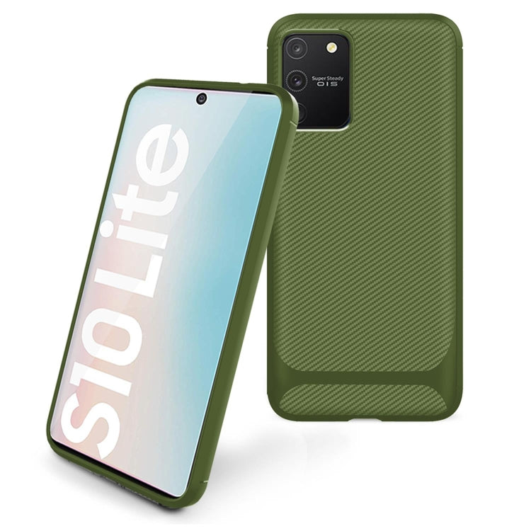 For Samsung Galaxy M60s / A81 / Note 10 Lite Carbon Fiber Texture Shockproof TPU Protective Case