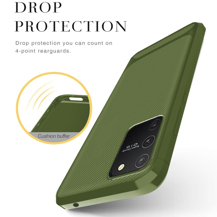 For Samsung Galaxy M60s / A81 / Note 10 Lite Carbon Fiber Texture Shockproof TPU Protective Case