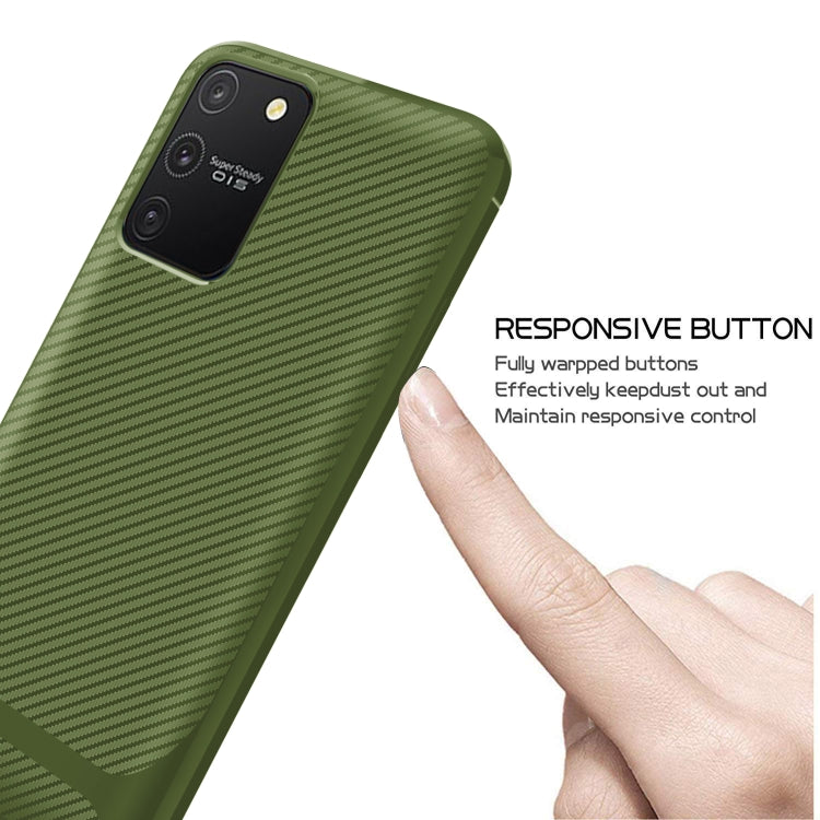 For Samsung Galaxy M60s / A81 / Note 10 Lite Carbon Fiber Texture Shockproof TPU Protective Case