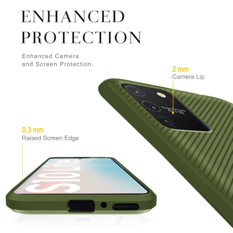 For Samsung Galaxy M60s / A81 / Note 10 Lite Carbon Fiber Texture Shockproof TPU Protective Case