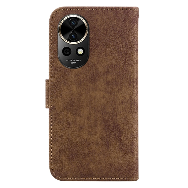 For Huawei nova 12 Little Tiger Embossed Leather Phone Case