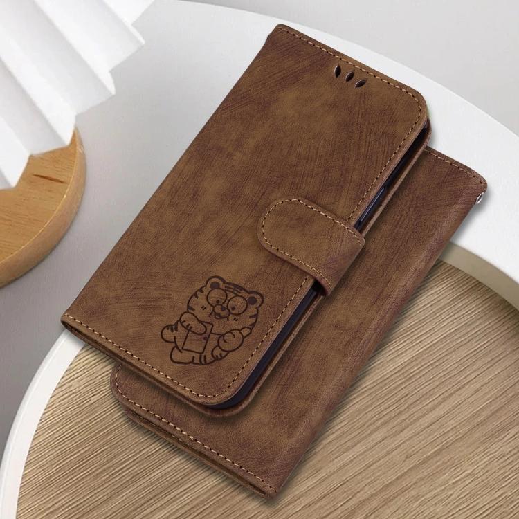 For Honor X5c 4G / X5c Plus Little Tiger Embossed Leather Phone Case