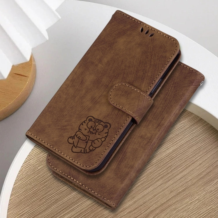 For Tecno Spark 30C Little Tiger Embossed Leather Phone Case