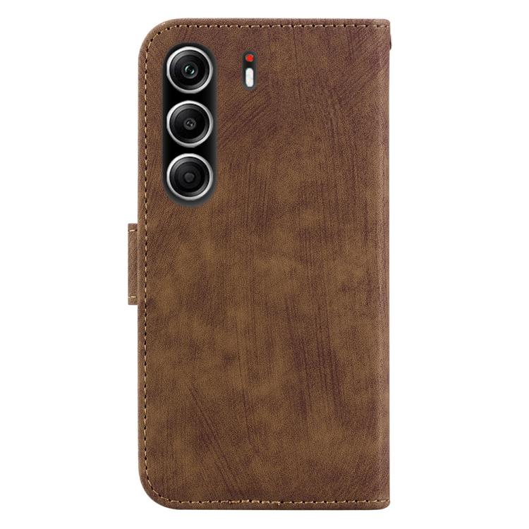 For Tecno Camon 40 Pro 4G Little Tiger Embossed Leather Phone Case