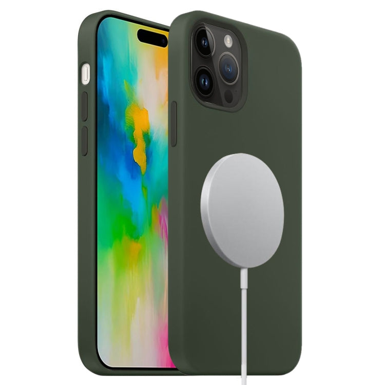 For iPhone 16 Pro Liquid Silicone Full Coverage MagSafe Phone Case