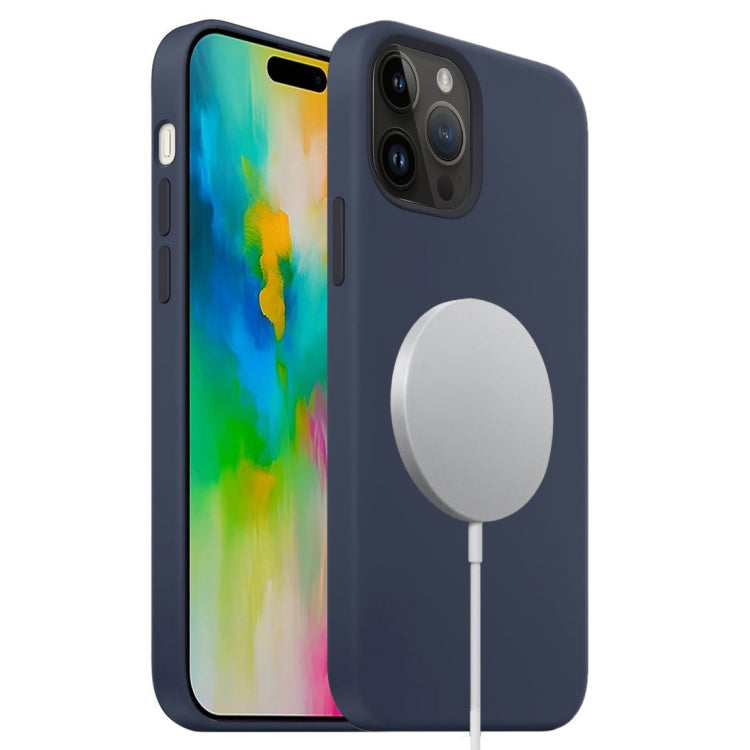 For iPhone 16 Pro Liquid Silicone Full Coverage MagSafe Phone Case