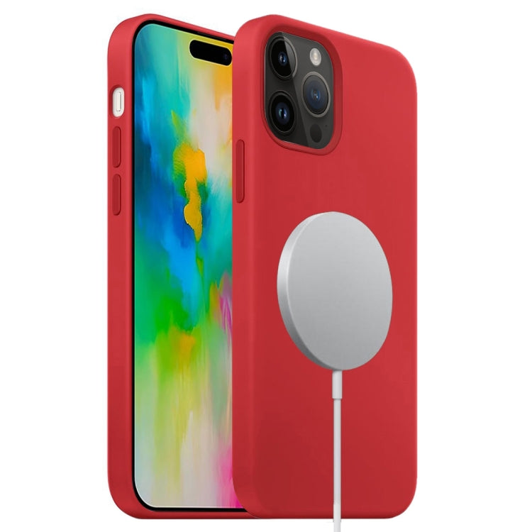 For iPhone 16 Pro Liquid Silicone Full Coverage MagSafe Phone Case
