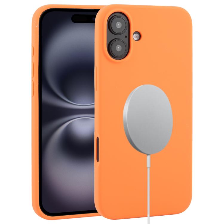 For iPhone 16 Liquid Silicone Full Coverage MagSafe Phone Case