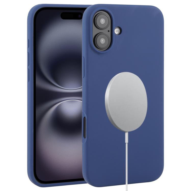 For iPhone 16 Liquid Silicone Full Coverage MagSafe Phone Case