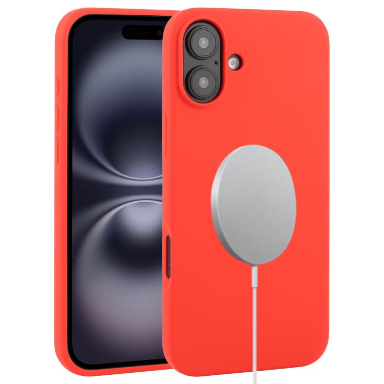 For iPhone 16 Liquid Silicone Full Coverage MagSafe Phone Case