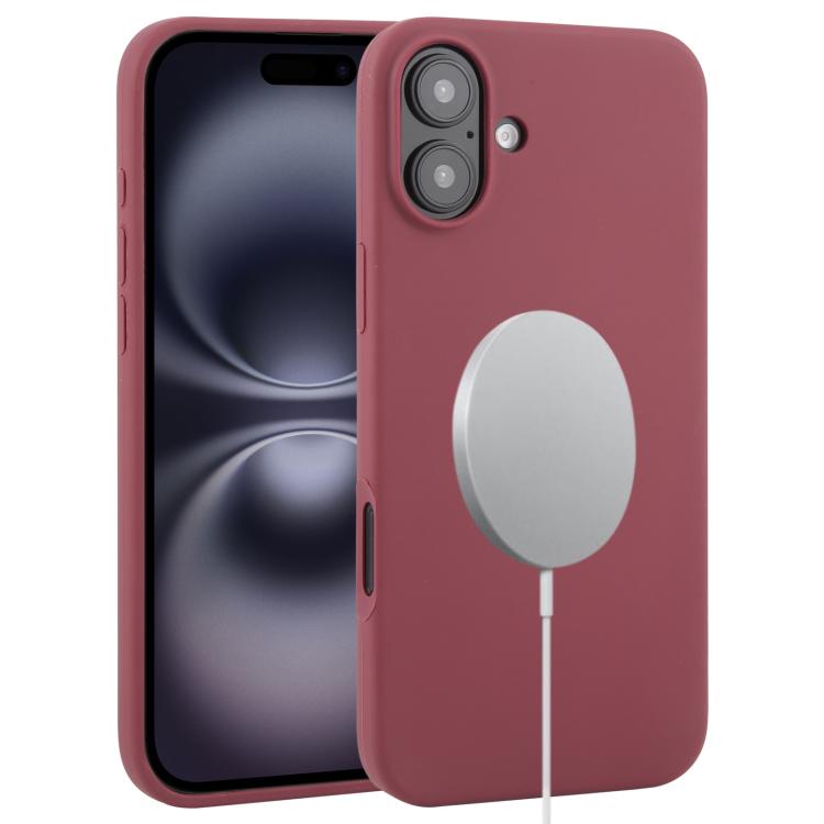 For iPhone 16 Liquid Silicone Full Coverage MagSafe Phone Case