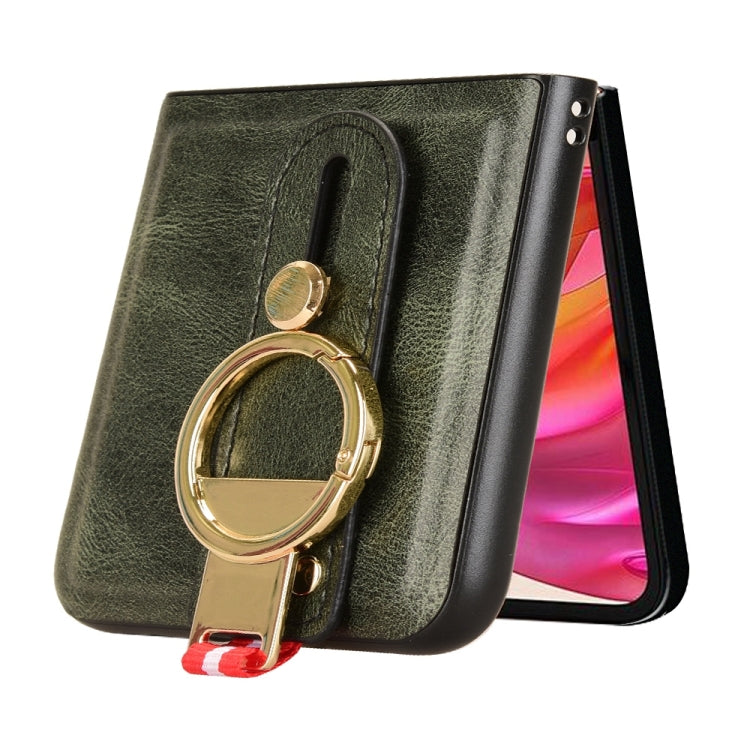 For Motorola Razr 50 Ultra Wristband Leather Back Phone Case