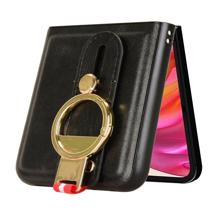 For Motorola Razr 50 Wristband Leather Back Phone Case