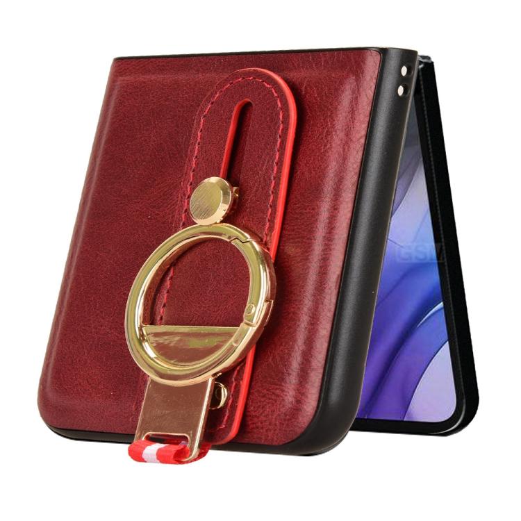 For Motorola Razr 60 Wristband Leather Back Phone Case