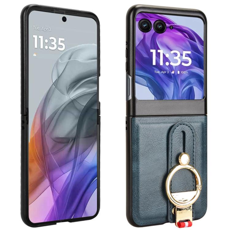For Motorola Razr 60 Wristband Leather Back Phone Case