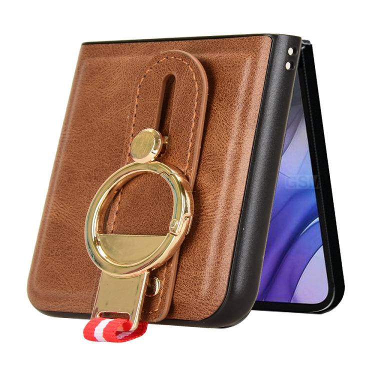 For Motorola Razr 60 Wristband Leather Back Phone Case
