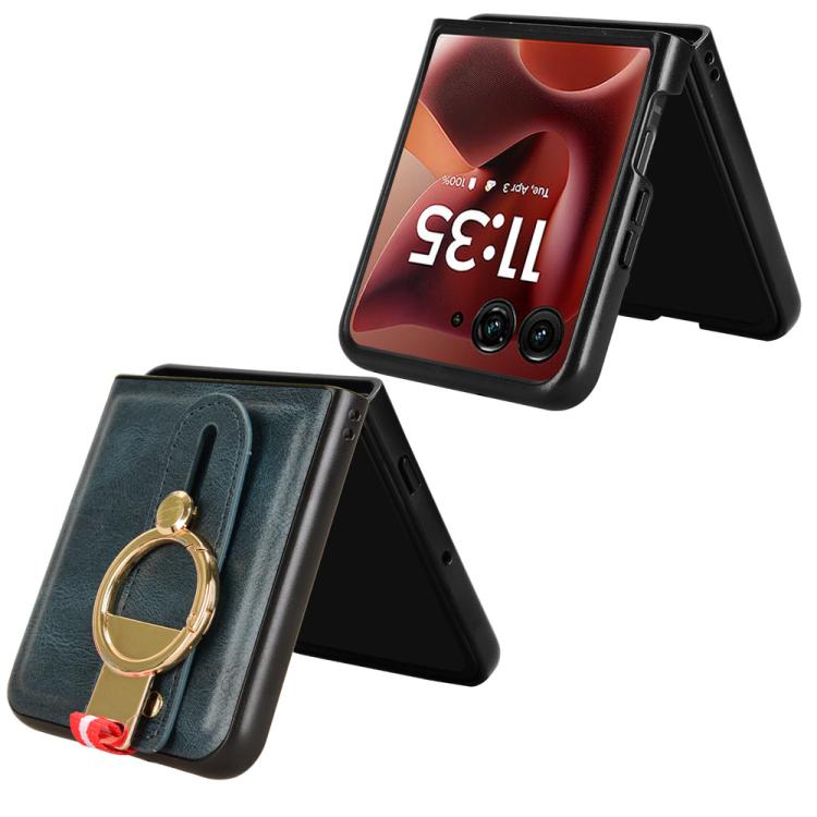 For Motorola Razr 60 Ultra Wristband Leather Back Phone Case
