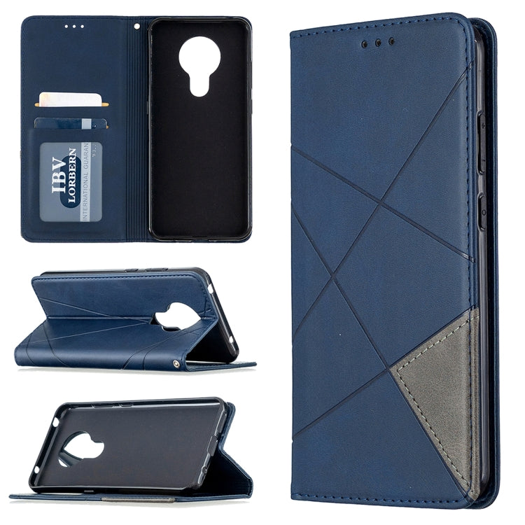 For Nokia 5.3 Rhombus Texture Horizontal Flip Magnetic Leather Case with Holder & Card Slots & Wallet