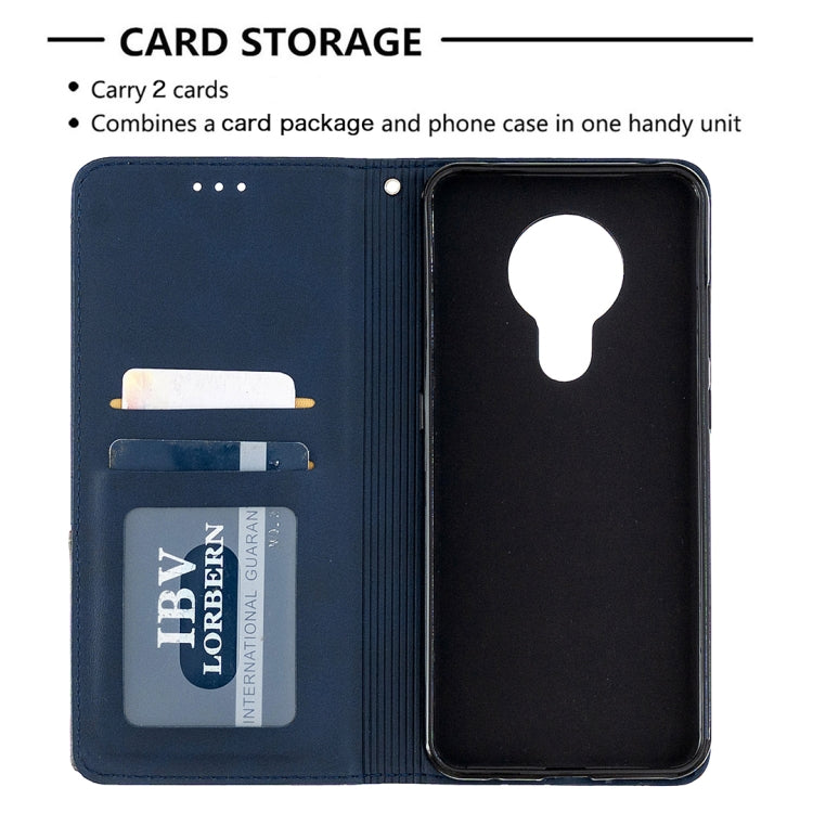 For Nokia 5.3 Rhombus Texture Horizontal Flip Magnetic Leather Case with Holder & Card Slots & Wallet