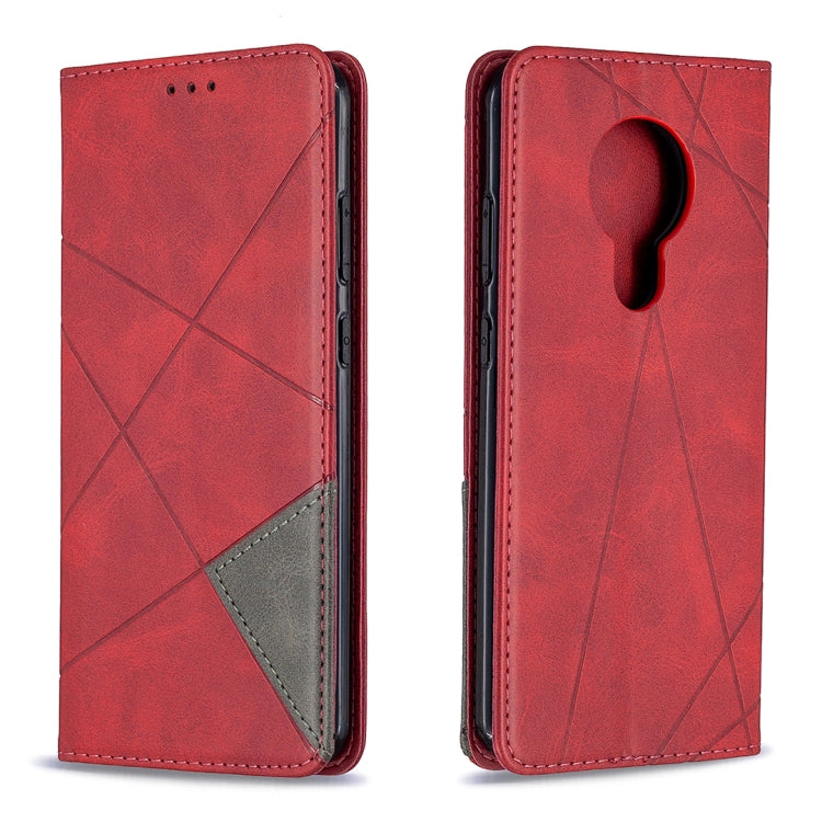 For Nokia 5.3 Rhombus Texture Horizontal Flip Magnetic Leather Case with Holder & Card Slots & Wallet