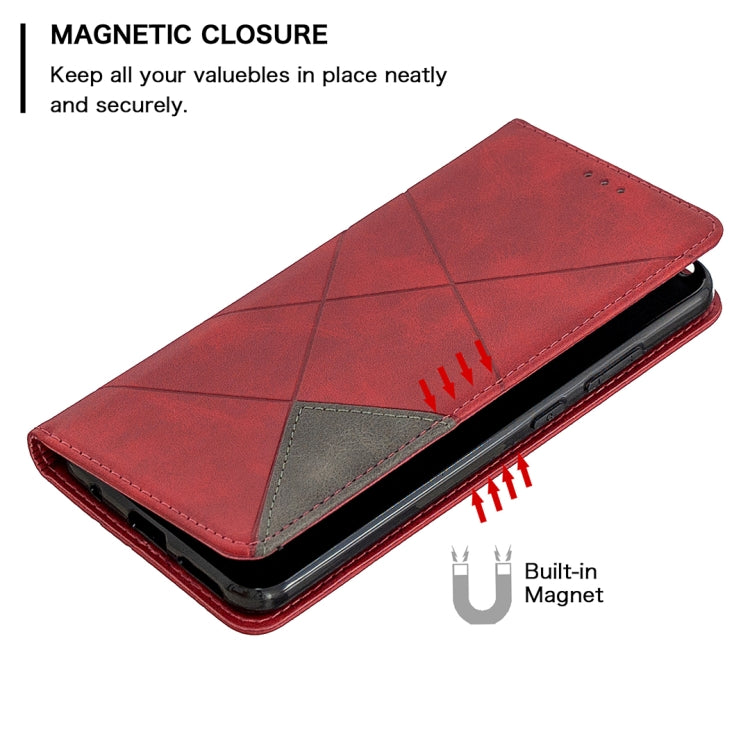 For Nokia 5.3 Rhombus Texture Horizontal Flip Magnetic Leather Case with Holder & Card Slots & Wallet