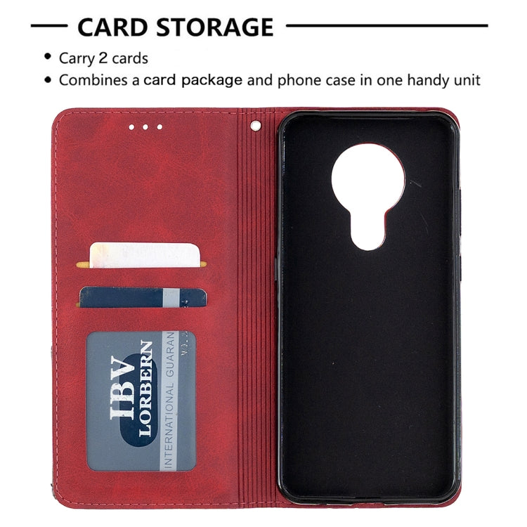 For Nokia 5.3 Rhombus Texture Horizontal Flip Magnetic Leather Case with Holder & Card Slots & Wallet