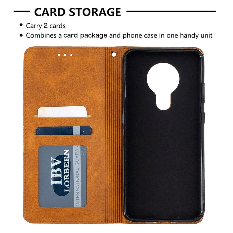 For Nokia 5.3 Rhombus Texture Horizontal Flip Magnetic Leather Case with Holder & Card Slots & Wallet